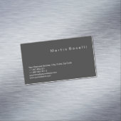 Einzigartige, moderne, Minimalistisch-Grau-Visiten Magnetische Visitenkarte (Beispiel)