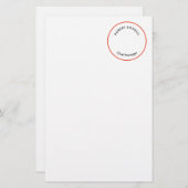 Einzigartige moderne Minimalistische Schwarz-weiße Briefpapier (Vorne/Hinten)