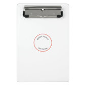 Einzigartige moderne Minimalistische Schwarz-weiße Mini Klemmbrett (Vorderseite)