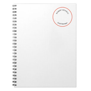 Einzigartige moderne Minimalistische Schwarz-weiße Notizblock