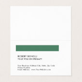 Einzigartige moderne Minimalistische Standardgröße Visitenkarten (Außenseite Aufgefaltet)