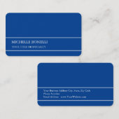 Einzigartige moderne Minimalistische Tiefblau-Farb Visitenkarte (Vorne/Hinten)
