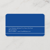 Einzigartige moderne Minimalistische Tiefblau-Farb Visitenkarte (Rückseite)