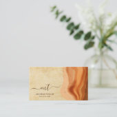 Einzigartige moderne Monogram Abstrakt Boho Terrac Visitenkarte (Stehend Vorderseite)