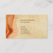 Einzigartige moderne Monogram Abstrakt Boho Terrac Visitenkarte (Rückseite)