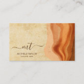Einzigartige moderne Monogram Abstrakt Boho Terrac Visitenkarte (Vorderseite)