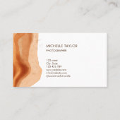 Einzigartige moderne Monogram Abstrakt Boho Terrac Visitenkarte (Rückseite)