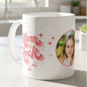 Einzigartige moderne Mutter Personalisiertes Foto Kaffeetasse