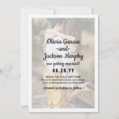 Einzigartige moderne Overlay einfache Foto Collage Save The Date (Rückseite)