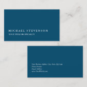 Einzigartige Moderne Ozean Blau Minimalistisch Visitenkarte (Vorne/Hinten)