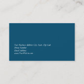 Einzigartige Moderne Ozean Blau Minimalistisch Visitenkarte (Rückseite)