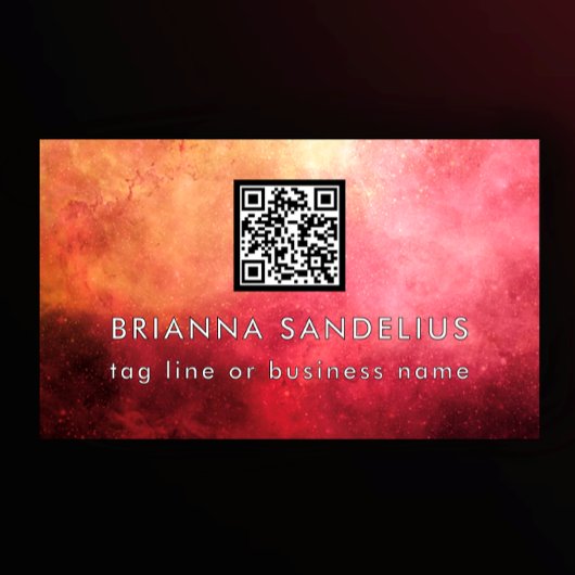 Einzigartige moderne rosa Nebel-QR-Code-Designvorl Visitenkarte