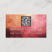 Einzigartige moderne rosa Nebel-QR-Code-Designvorl Visitenkarte (Vorderseite)