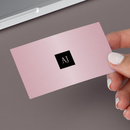 Einzigartige moderne Rose Gold mit Monogramm Schön Visitenkarte