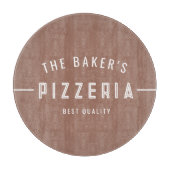 Einzigartige moderne Rustikale Pizzeria Pizza Schneidebrett (Vorderseite)