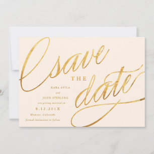 Einzigartige moderne Save-the-Dates   Champagner & Save The Date