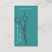 Einzigartige moderne Scheren Terminkarte (Rückseite)