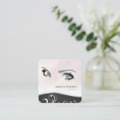 Einzigartige moderne, schicke feminine Augen Quadratische Visitenkarte (Stehend Vorderseite)