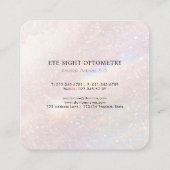 Einzigartige moderne, schicke feminine Augen Quadratische Visitenkarte (Rückseite)