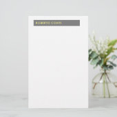 Einzigartige moderne Schlichte Minimalistische Bez Briefpapier (Stehend Vorderseite)