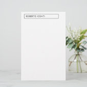 Einzigartige moderne Schlichte Minimalistische Bez Briefpapier (Stehend Vorderseite)