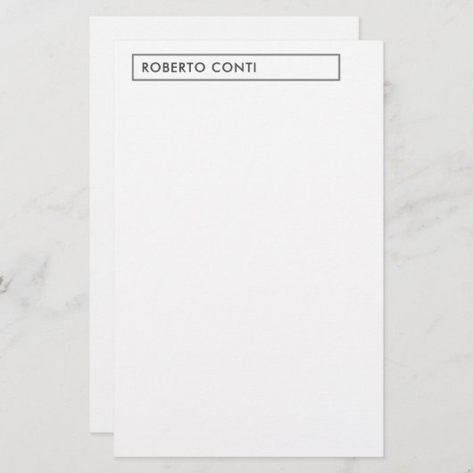Einzigartige moderne Schlichte Minimalistische Bez Briefpapier (Vorne/Hinten)