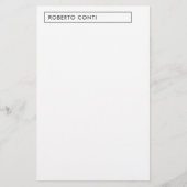Einzigartige moderne Schlichte Minimalistische Bez Briefpapier (Vorderseite)