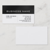 Einzigartige, moderne, schwarz-graue Visitenkarte (Vorne/Hinten)