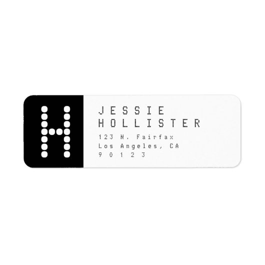 Einzigartige Moderne | Schwarz-Weiß-Rücksendeadres (Vorne)