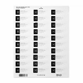 Einzigartige Moderne | Schwarz-Weiß-Rücksendeadres (Vorne)