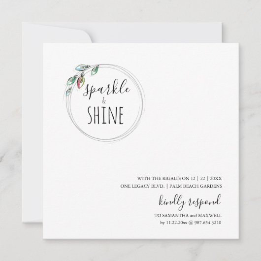 Einzigartige moderne skandinavische Weihnachtseinl Mitteilungskarte (Vorderseite)