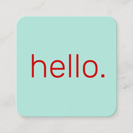 Einzigartige, moderne Typografie der Rothallo-Schr Quadratische Visitenkarte (Vorderseite)