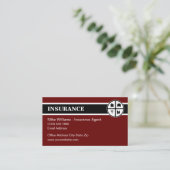 Einzigartige moderne Versicherungsschutz-Visitenka Visitenkarte (Stehend Vorderseite)