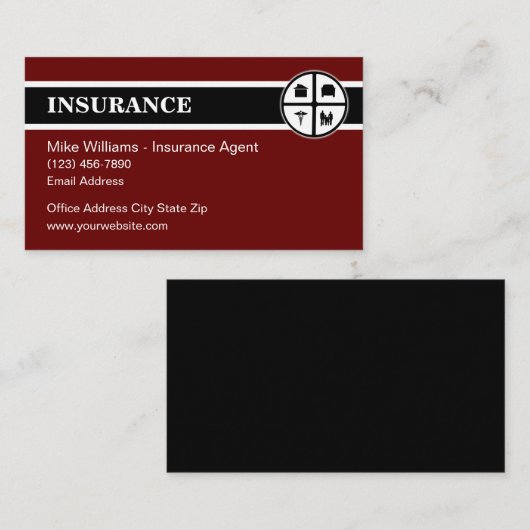 Einzigartige moderne Versicherungsschutz-Visitenka Visitenkarte (Vorne/Hinten)