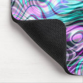 Einzigartige moderne Wirbel aus Marmor Art Motif Mousepad (Ecke)