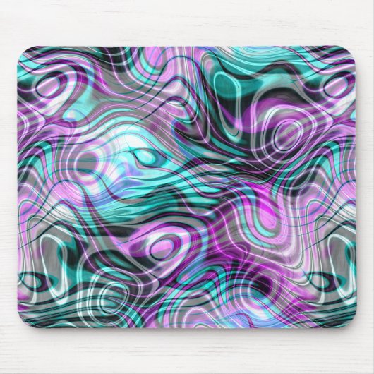 Einzigartige moderne Wirbel aus Marmor Art Motif Mousepad (Vorne)
