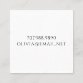 Einzigartige Monogramm-Aufrufkarte Quadratische Visitenkarte (Rückseite)