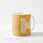 Einzigartige Monogramm Ersttexturiertes Gold und W Kaffeetasse (VorderseiteRechts)