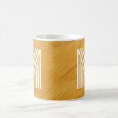 Einzigartige Monogramm Ersttexturiertes Gold und W Kaffeetasse (Mittel)