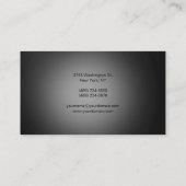 Einzigartige Monogramm-Graue schwarze Visitenkarte (Rückseite)