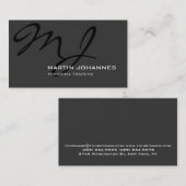Einzigartige Monogramm Graue Trainer Visitenkarte (Vorne/Hinten)