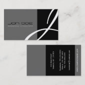 Einzigartige Monogramm-Visitenkarten Visitenkarte (Vorne/Hinten)