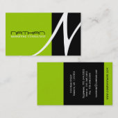 Einzigartige Monogramm-Visitenkarten Visitenkarte (Vorne/Hinten)
