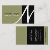 Einzigartige Monogramm-Visitenkarten Visitenkarte (Vorne/Hinten)