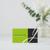 Einzigartige Monogramm-Visitenkarten Visitenkarte (Stehend Vorderseite)