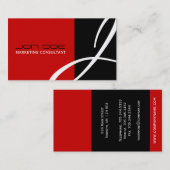 Einzigartige Monogramm-Visitenkarten Visitenkarte (Vorne/Hinten)