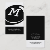 Einzigartige Monogramm-Visitenkarten Visitenkarte (Vorne/Hinten)