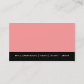 Einzigartige Monogramm-Visitenkarten Visitenkarte (Rückseite)