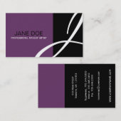 Einzigartige Monogramm-Visitenkarten Visitenkarte (Vorne/Hinten)