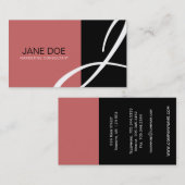 Einzigartige Monogramm-Visitenkarten Visitenkarte (Vorne/Hinten)